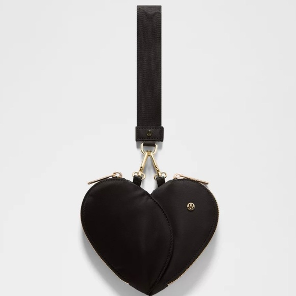 lululemon athletica Accessories - Lululemon Dual Pouch Wristlet heart black
